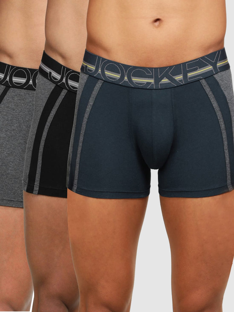 Jockey men Core Color Fashion Trunk Combo - Pack of 3