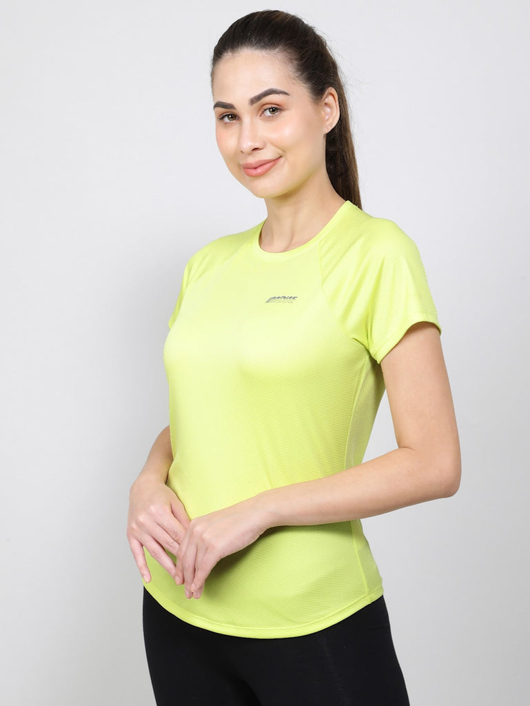 Daiquiri Green Jockey Women's Relaxed Fit Half Sleeve T-Shirt.