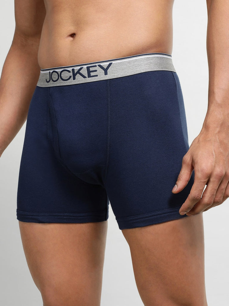 Deep Navy jockey Solid Boxer Brief Underwear Men