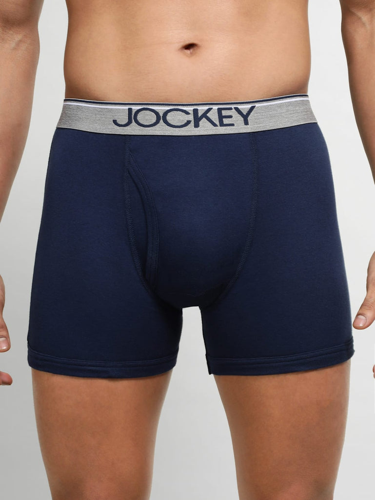 Deep Navy jockey Solid Boxer Brief Underwear Men