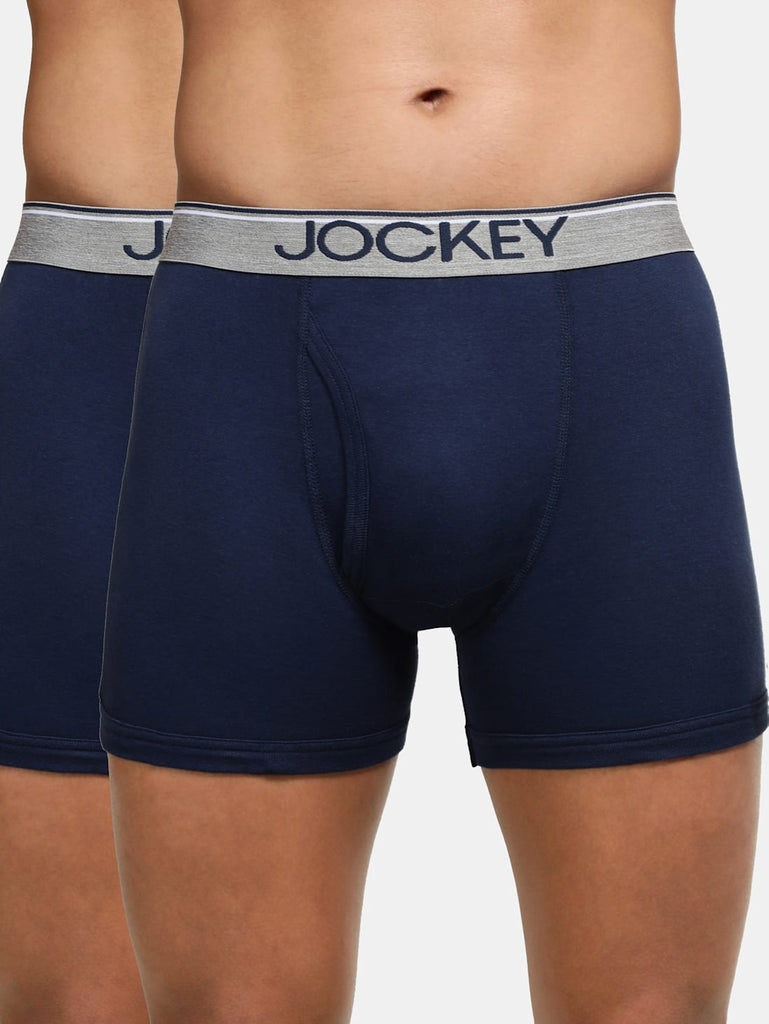 Deep Navy jockey Solid Boxer Brief Underwear Men