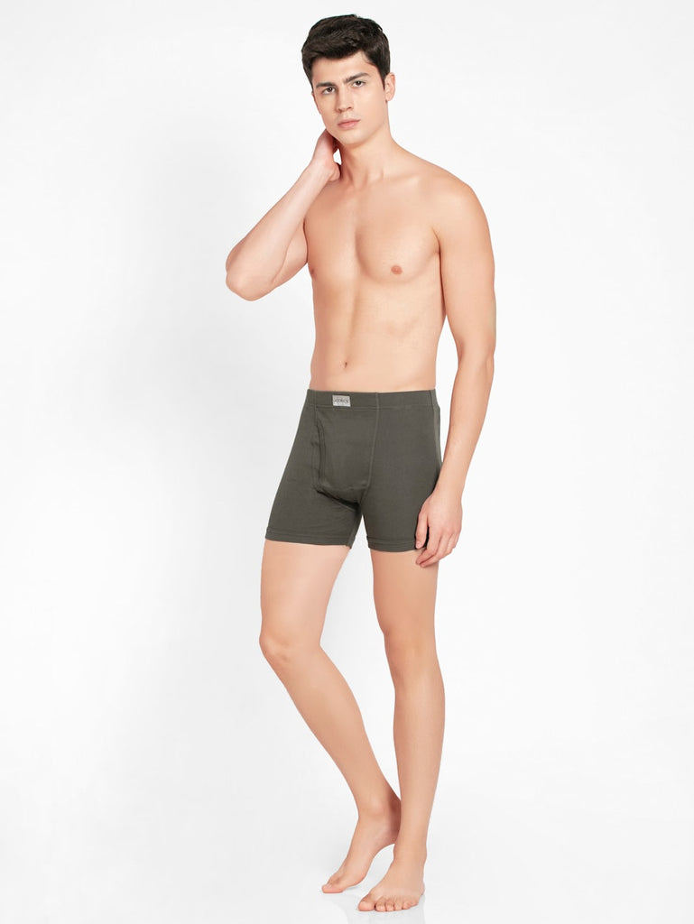 Deep Olive JOCKEY Men's Solid Boxer Brief