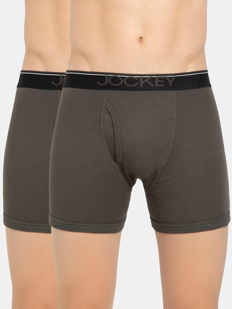 Deep Olive jockey Solid Boxer Brief Underwear Men