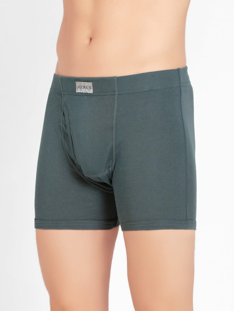 Deep Slate JOCKEY Men's Solid Boxer Brief