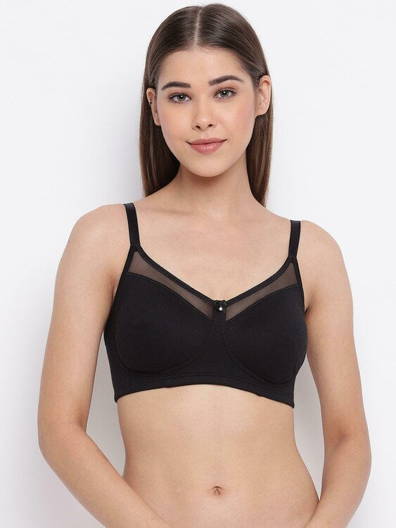 Black Enamor Bounce Control Cotton Classic Bra