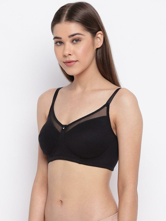 Black Enamor Bounce Control Cotton Classic Bra