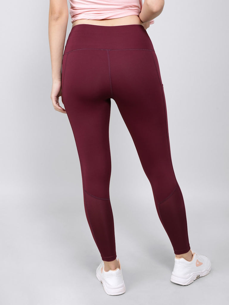 Grape Wine JOCKEY Women's Performance Leggings.