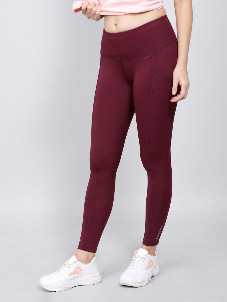 Grape Wine JOCKEY Women's Performance Leggings.