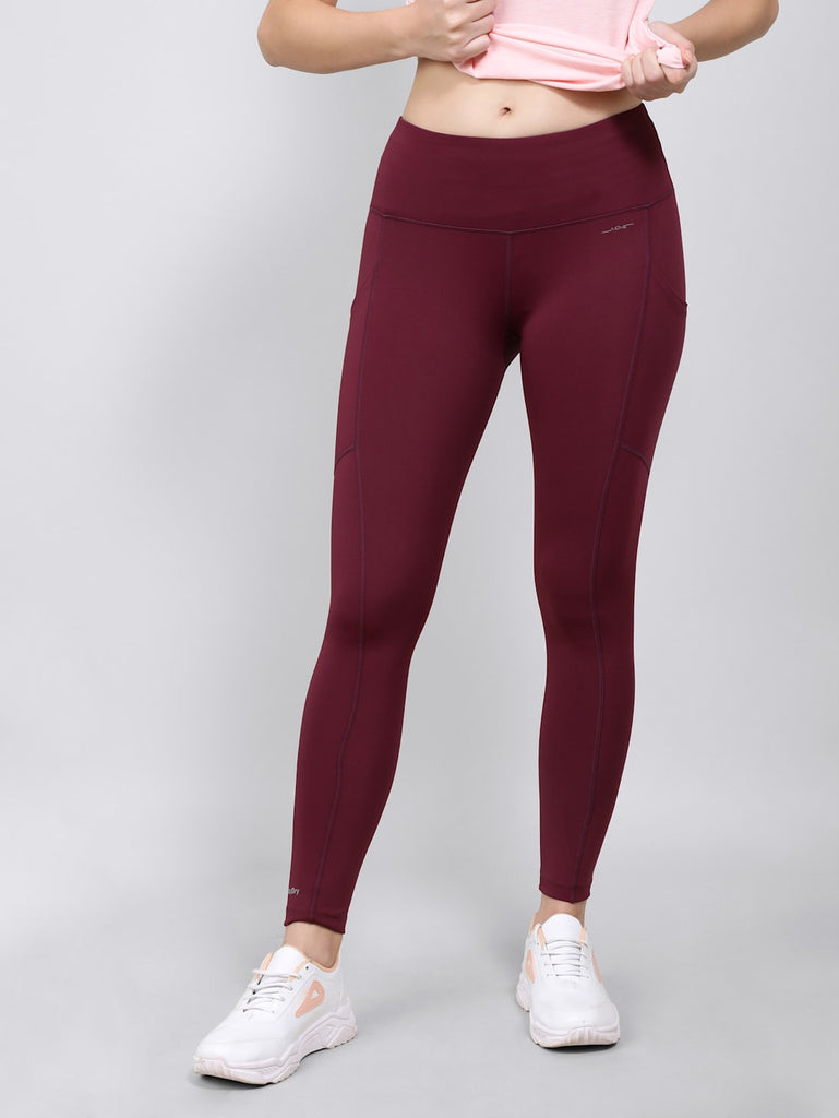 Grape Wine JOCKEY Women's Performance Leggings.