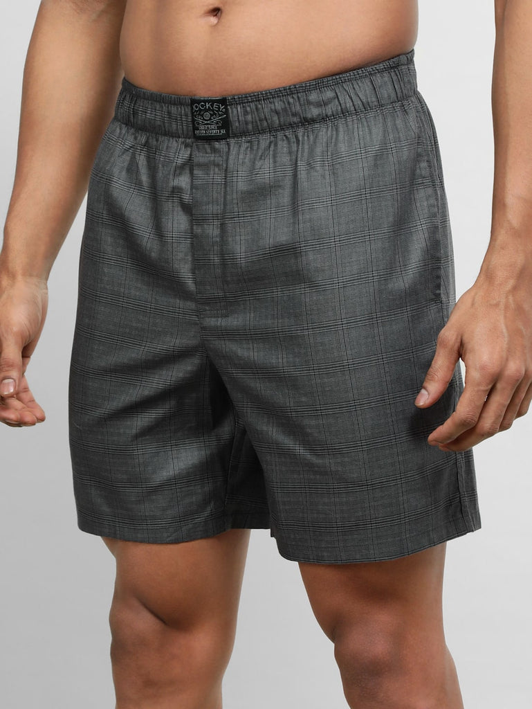 graphite JOCKEY Men's Cotton Solid Boxer Shorts