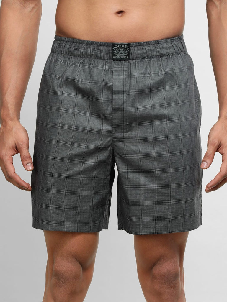 graphite JOCKEY Men's Cotton Solid Boxer Shorts