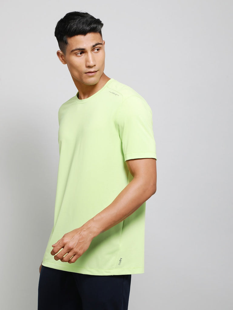 Green Glow JOCKEY Men's Round Neck Half Sleeve T-Shirt