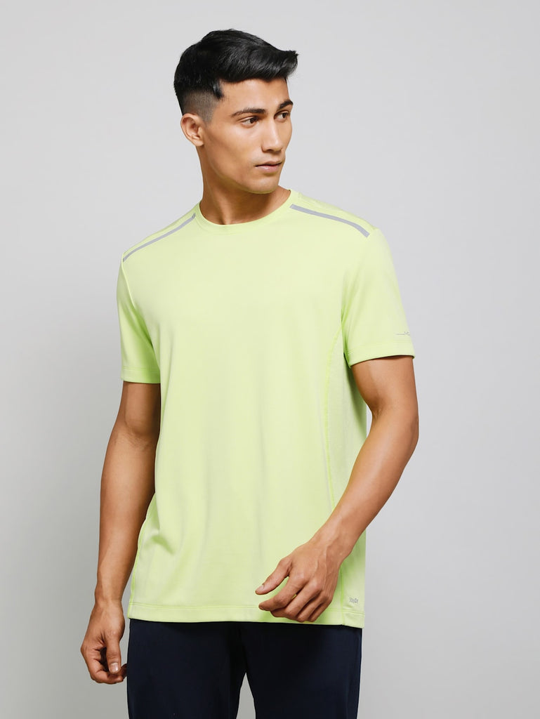 Green Glow JOCKEY Men's Recycled Microfiber Round Neck Half Sleeve T-Shirt