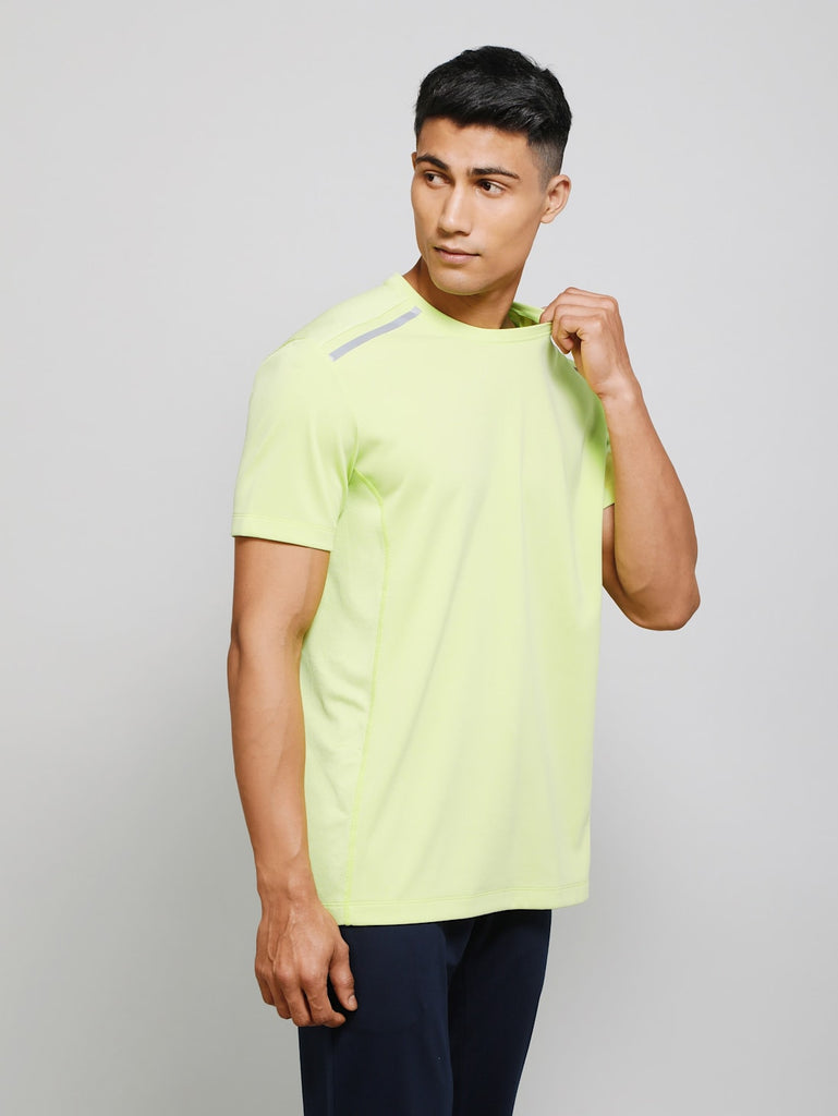 Green Glow JOCKEY Men's Recycled Microfiber Round Neck Half Sleeve T-Shirt