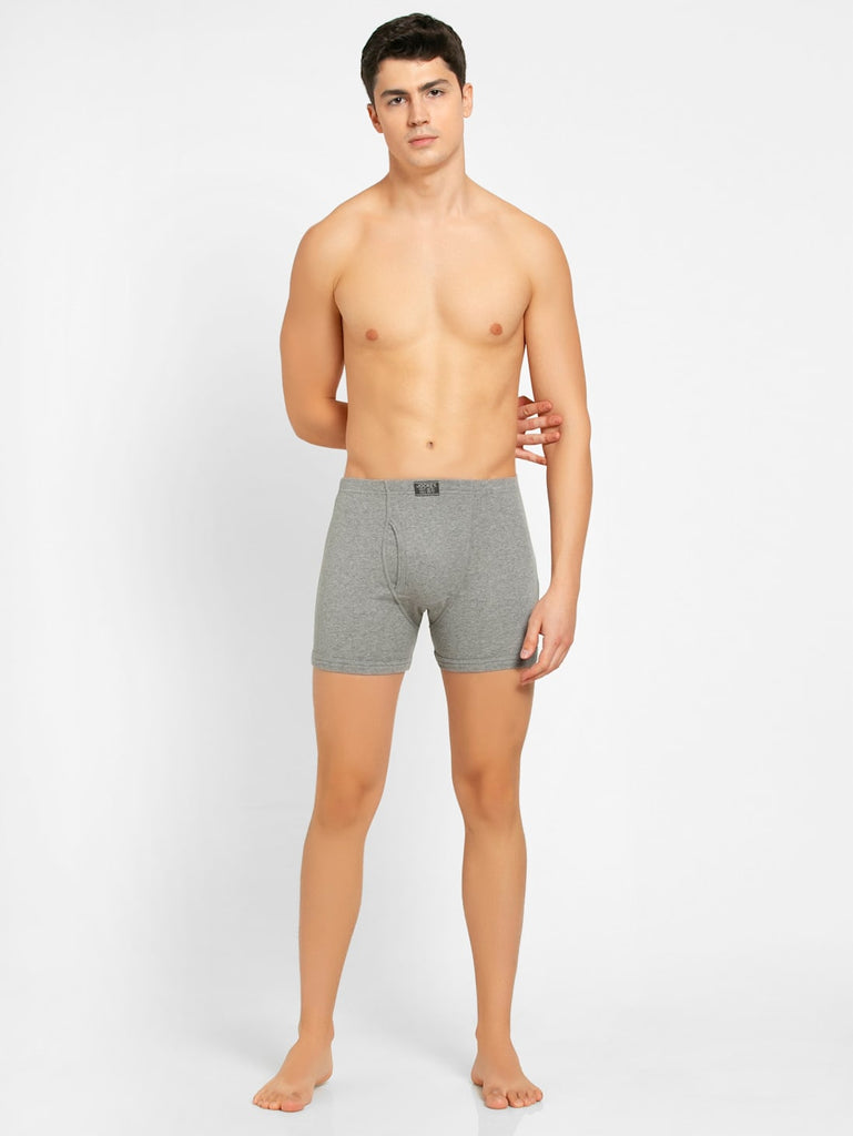 Grey Melange JOCKEY Men's Solid Boxer Brief