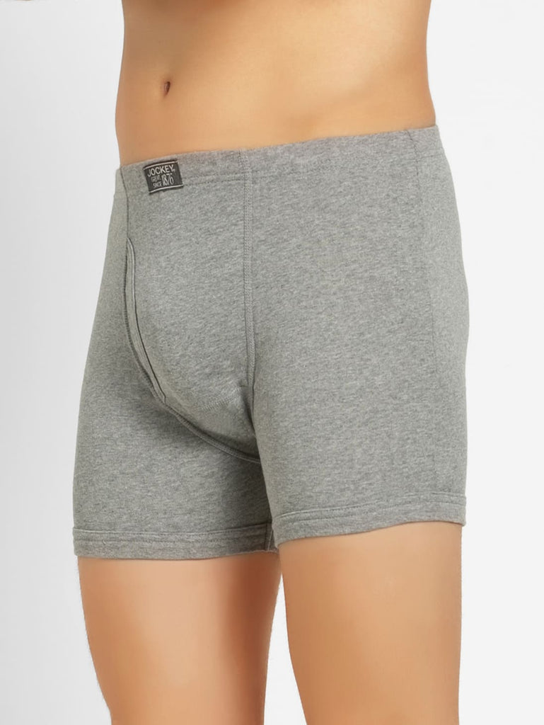 Grey Melange JOCKEY Men's Solid Boxer Brief