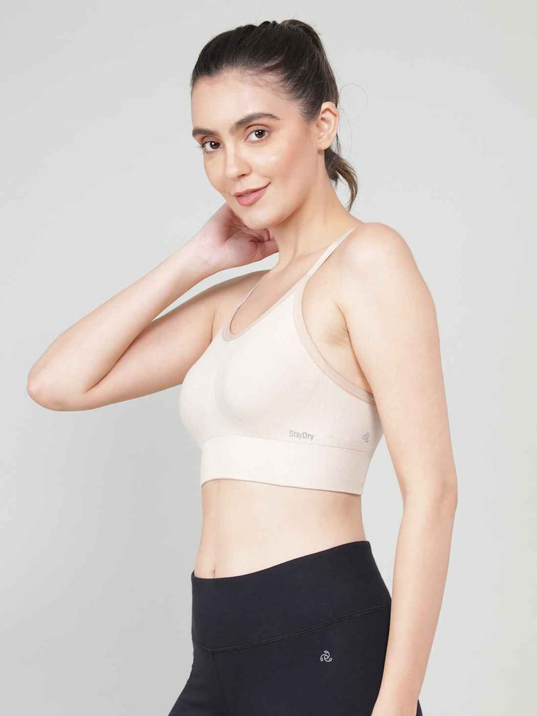 Light Skin JOCKEY Women's Racer Back Sports Bra.