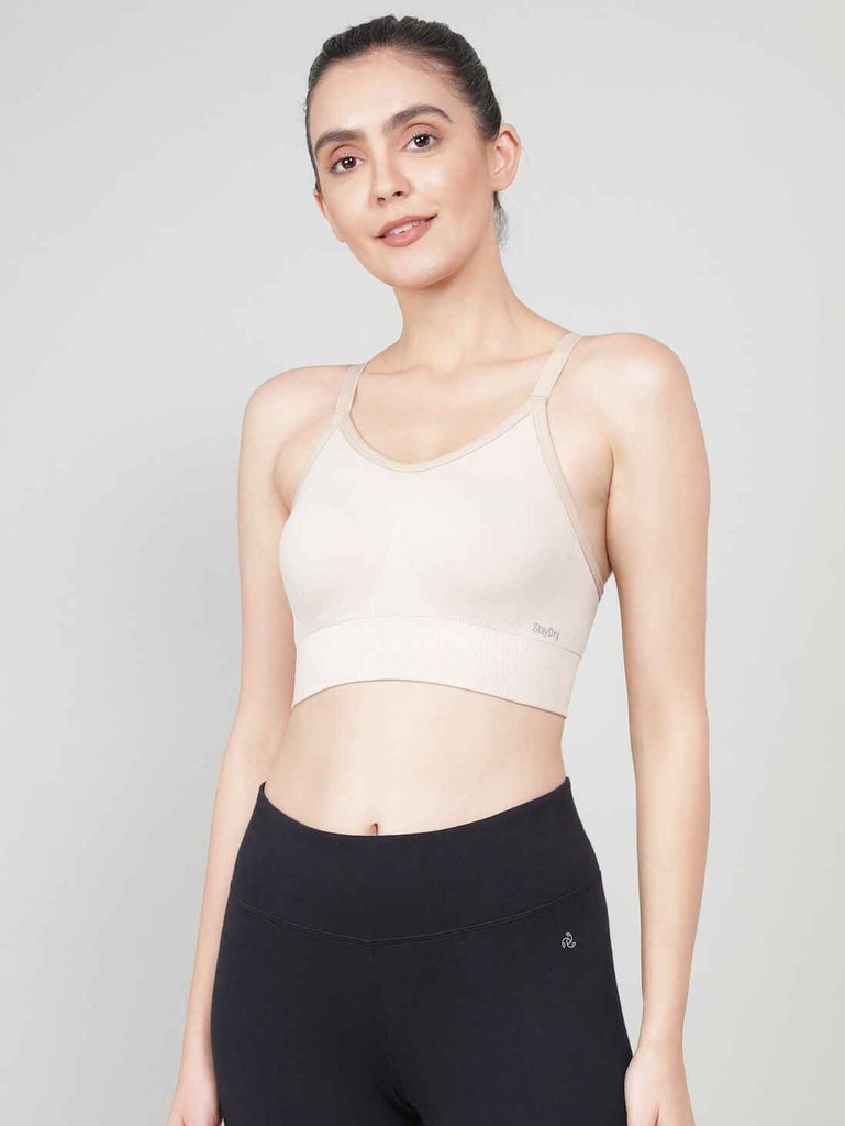 Light Skin JOCKEY Women's Racer Back Sports Bra.