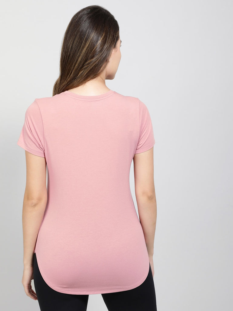 Lilas JOCKEY Women's Half Sleeve T-Shirt .