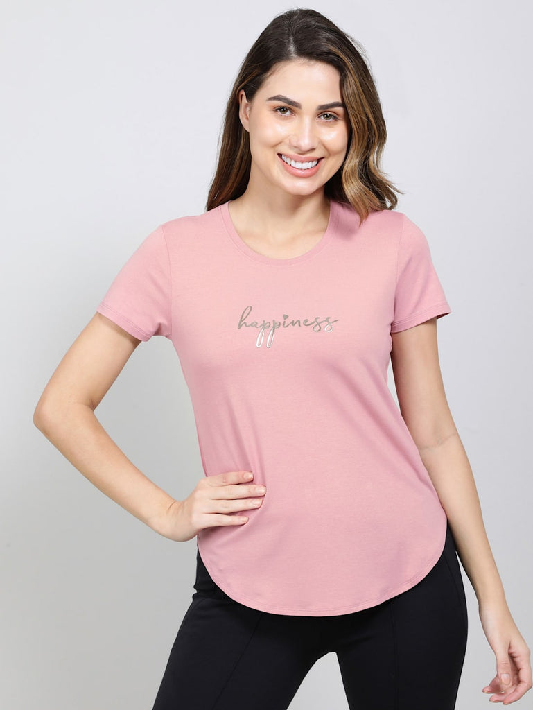 Lilas JOCKEY Women's Half Sleeve T-Shirt .