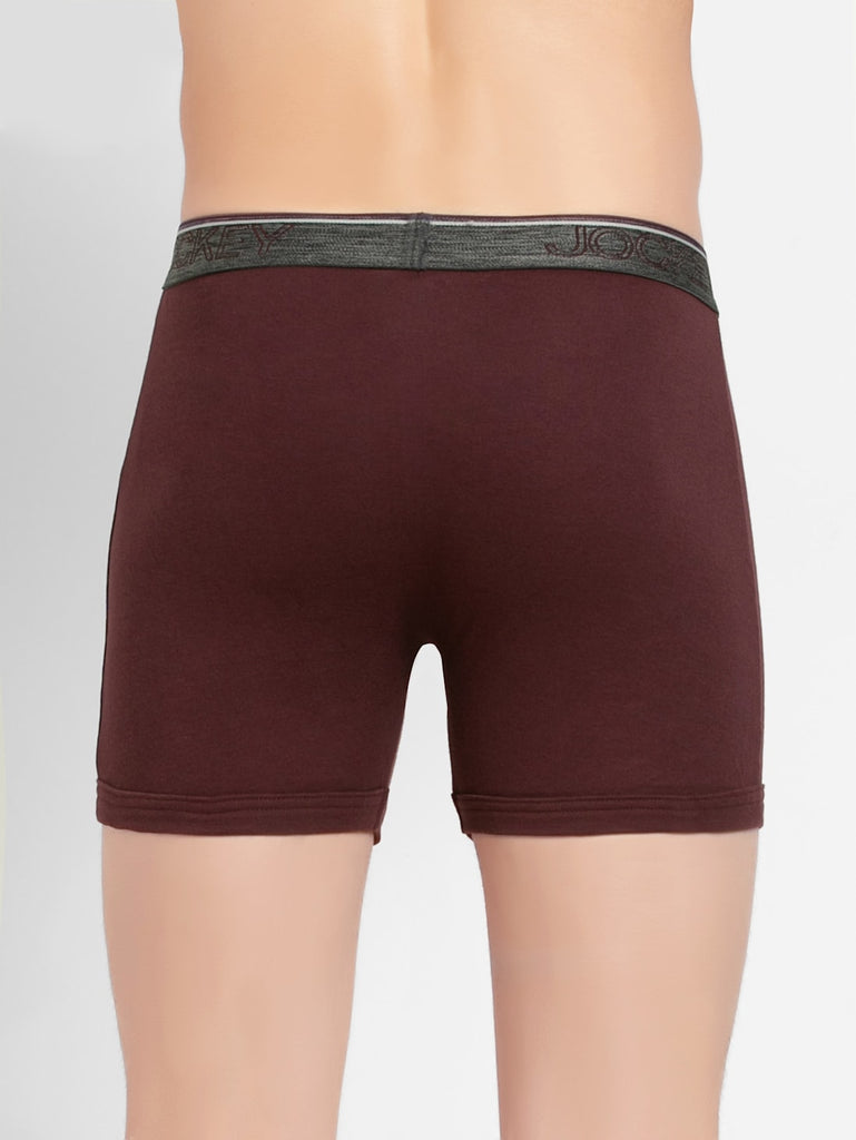 Mauve Wine Solid Boxer Brief Underwear Men