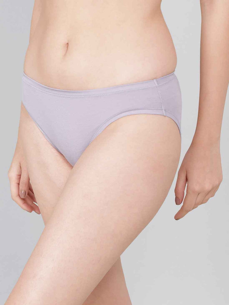 Minimal Grey JOCKEY Women's Mid Waist Bikini.