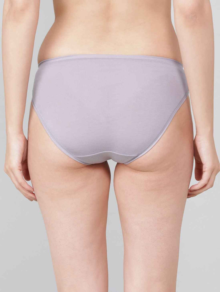 Minimal Grey JOCKEY Women's Mid Waist Bikini.