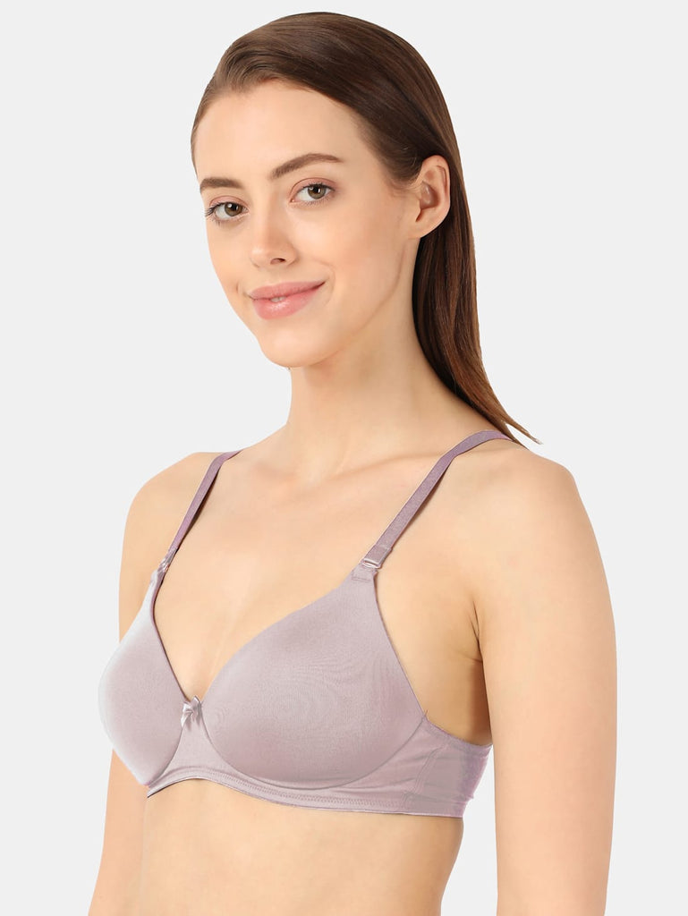 Mocha JOCKEY Women's Wirefree Padded Full Coverage Multiway T-Shirt Bra