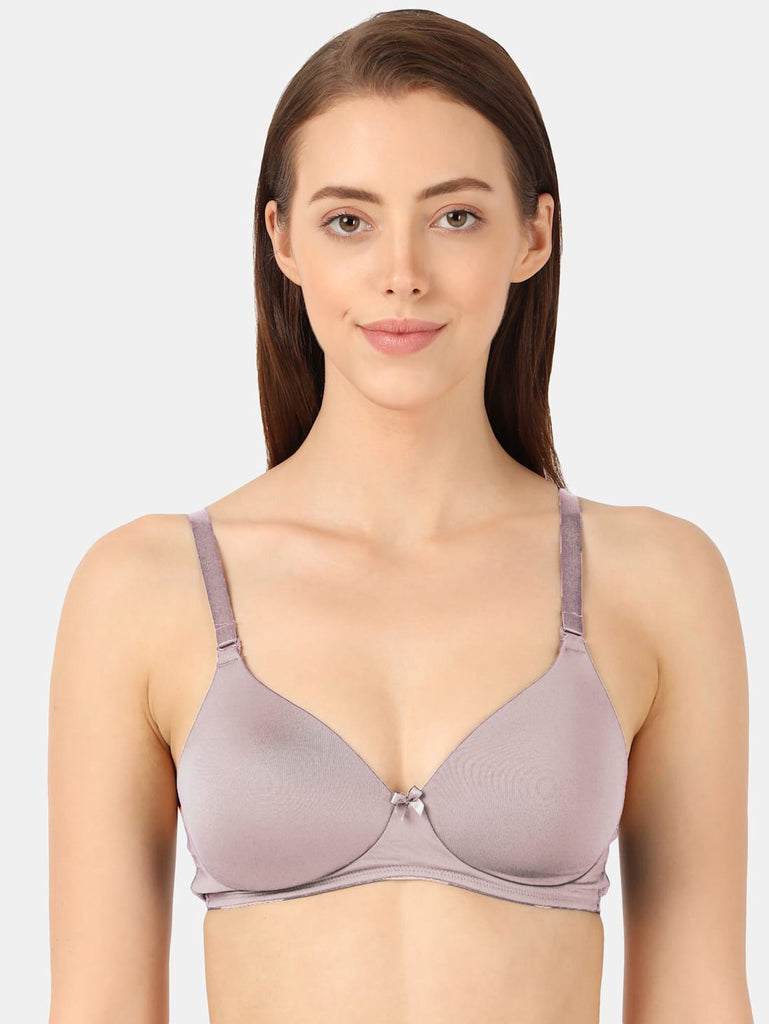 Mocha JOCKEY Women's Wirefree Padded Full Coverage Multiway T-Shirt Bra