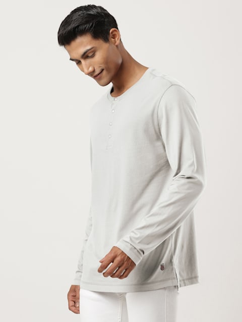 Moonstruck JOCKEY Men's Solid Full Sleeve Henley T-Shirt