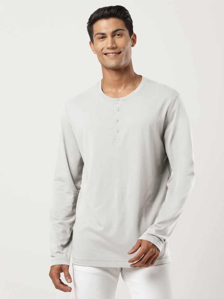 Moonstruck JOCKEY Men's Solid Full Sleeve Henley T-Shirt