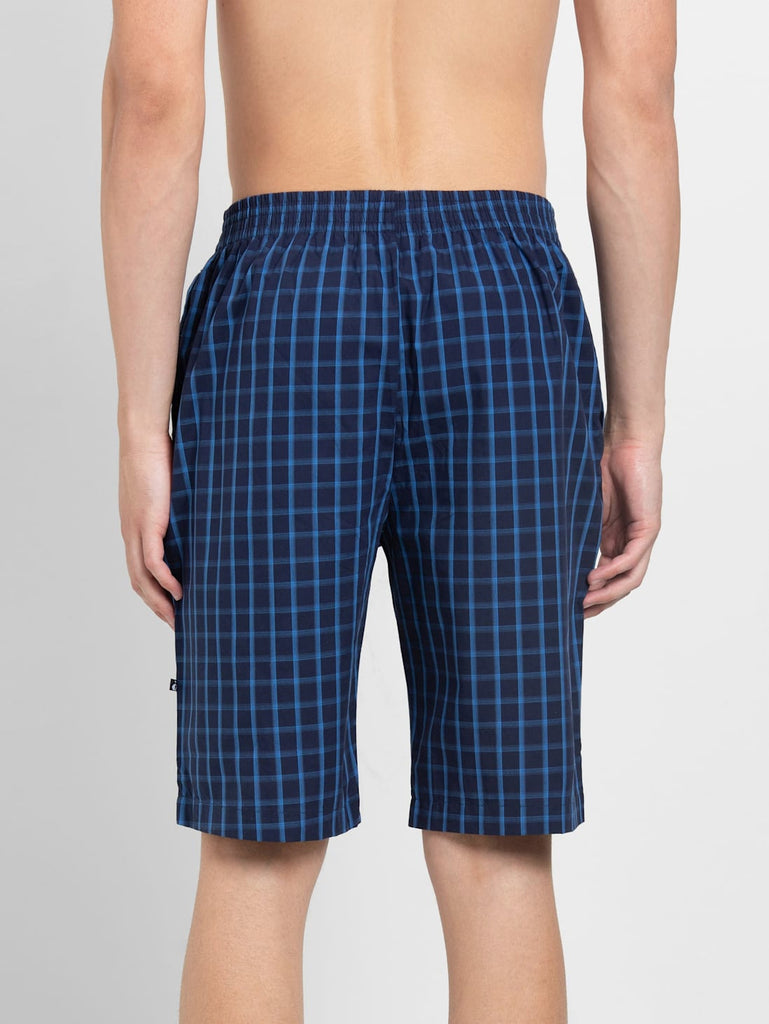 Multicolor Check 321 JOCKEY Men's Super Combed Cotton Woven Regular Fit Printed Bermuda