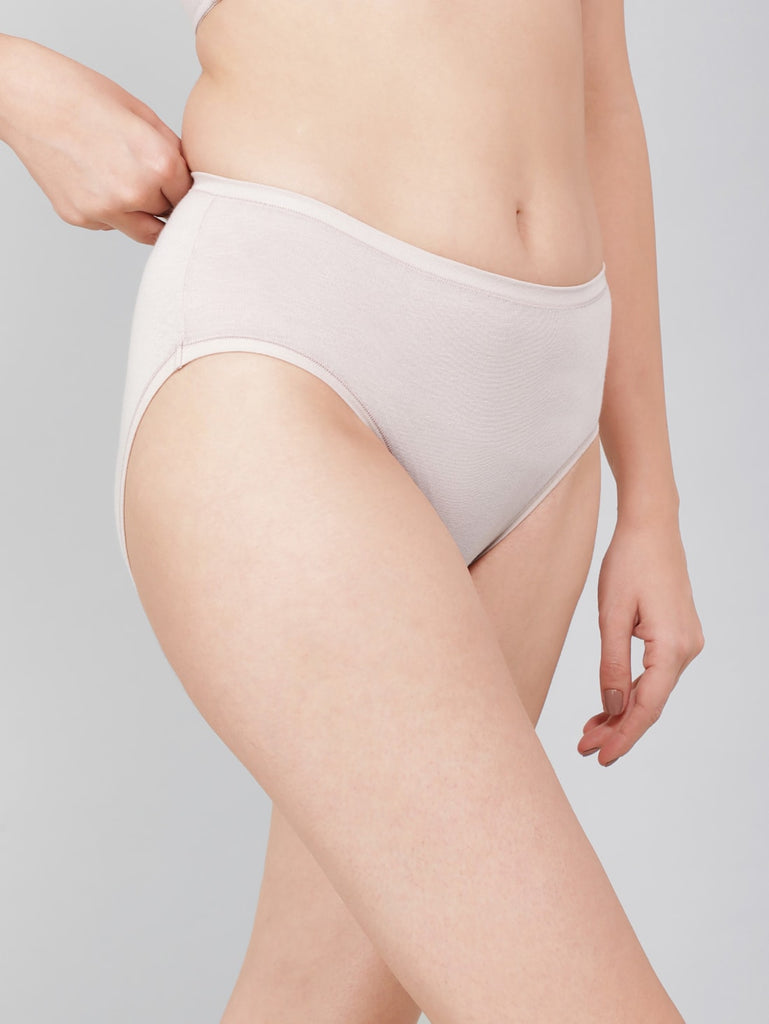 Mushroom High Coverage High Waist JOCKEY Women's Hipster Panties.