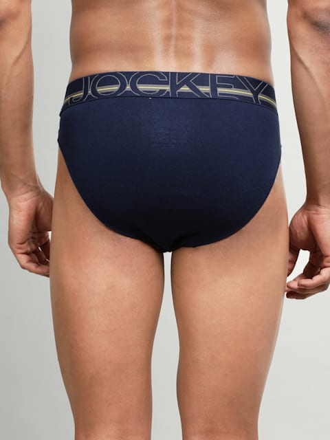 Navy Jockey Men's Solid Brief