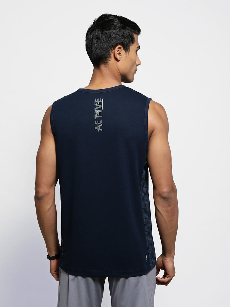 Navy JOCKEY Men's Round Neck Half Sleeve T-Shirt