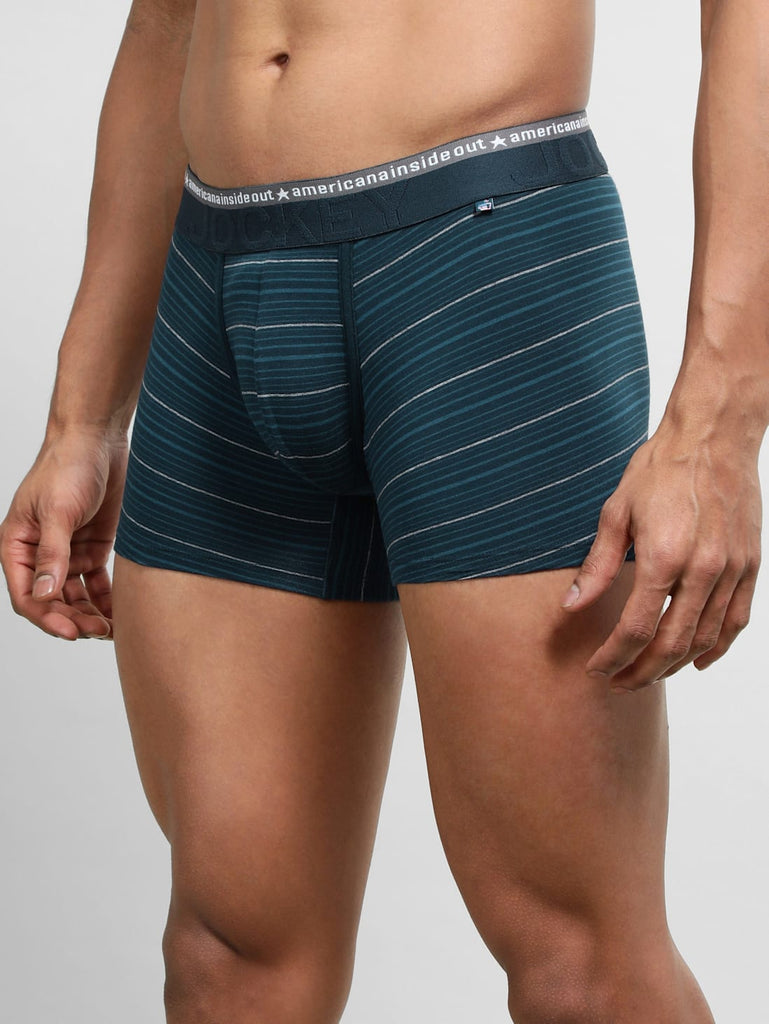 Navy JOCKEY Men's Stripe Trunk.