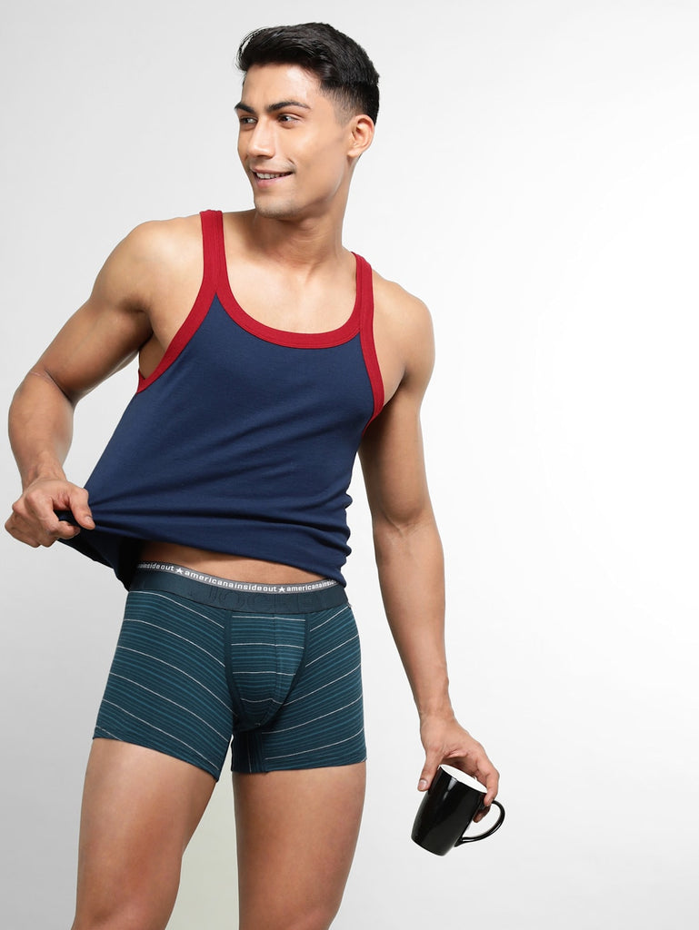 Navy JOCKEY Men's Stripe Trunk.