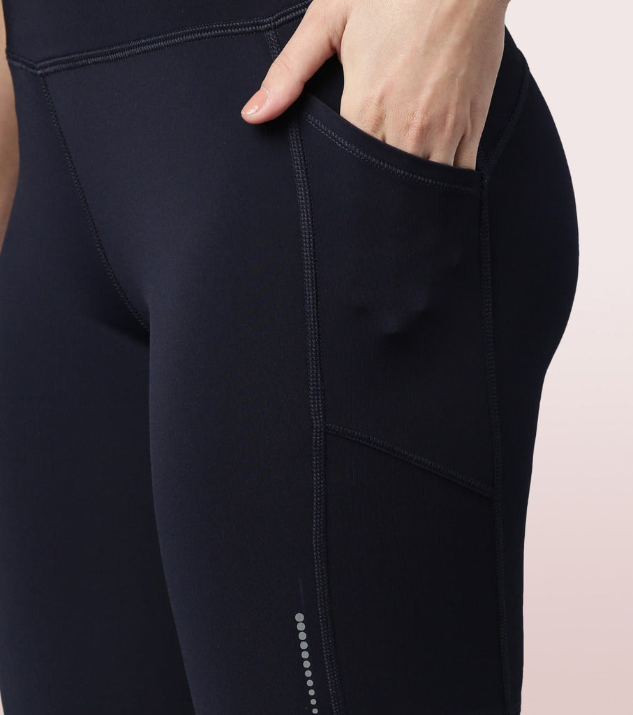 Navy Enamor Active Tights