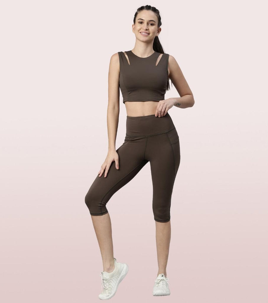 Olive Night Enamor Active Capri Legging