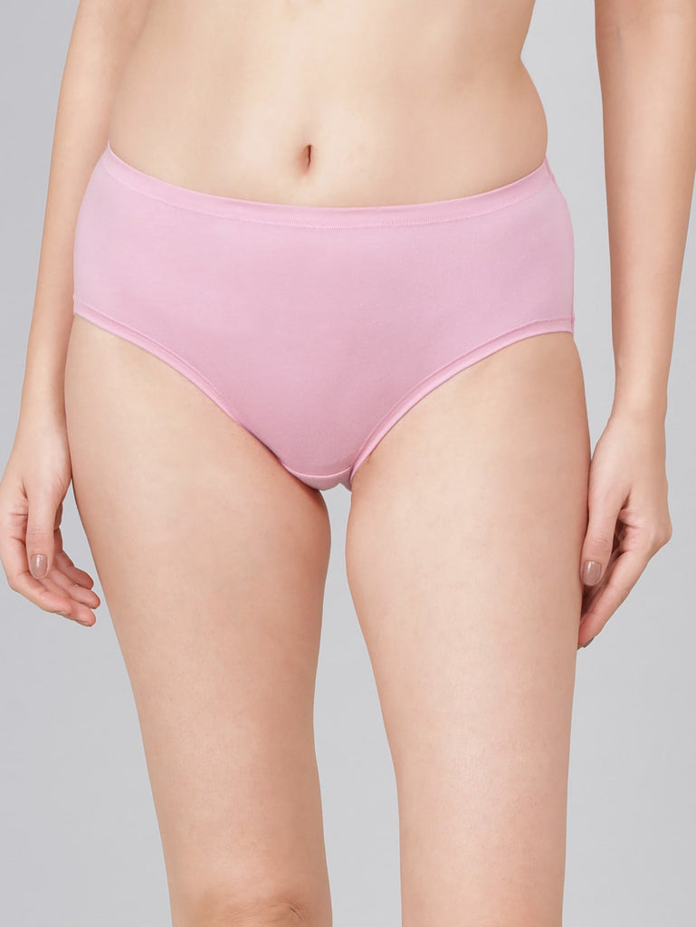 Orchid Smoke High Coverage High Waist JOCKEY Women's Hipster Panties.