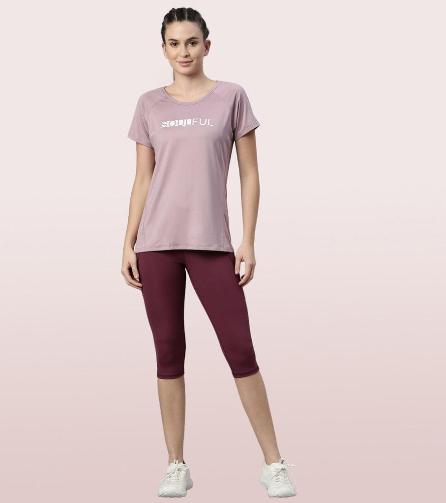 Plum Enamor Active Capri Legging