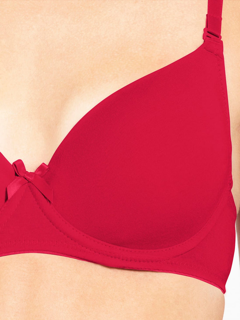 Sangria Red JOCKEY Women's Under-Wired T-Shirt Bra