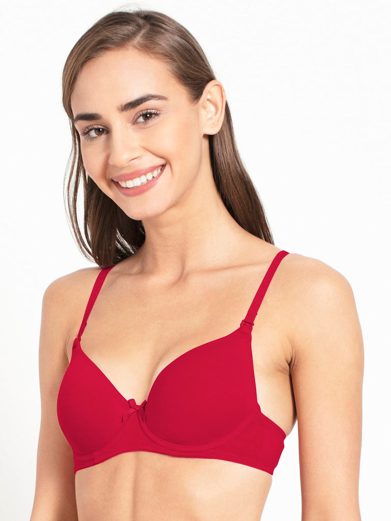 Sangria Red JOCKEY Women's Under-Wired T-Shirt Bra