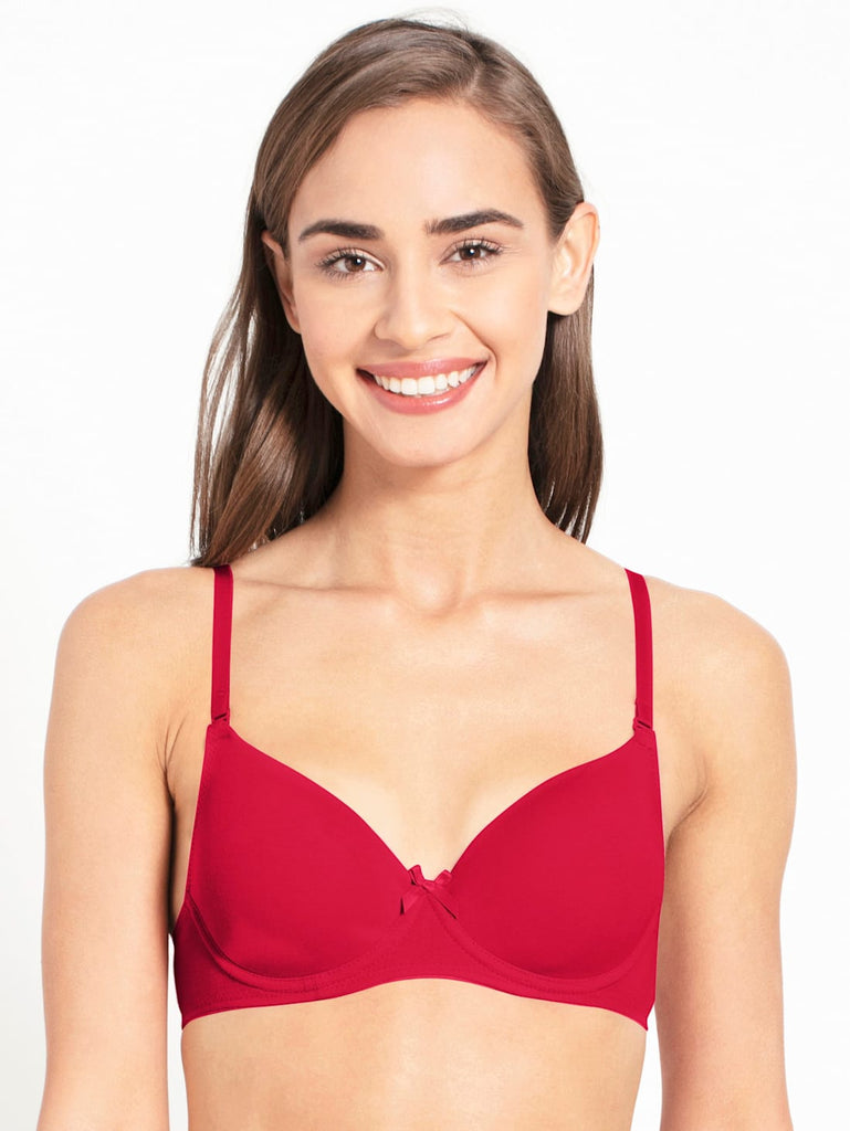 Sangria Red JOCKEY Women's Under-Wired T-Shirt Bra