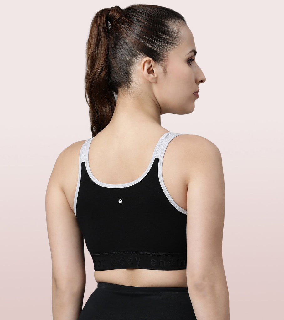 Grey Melange Enamor Sports Bra