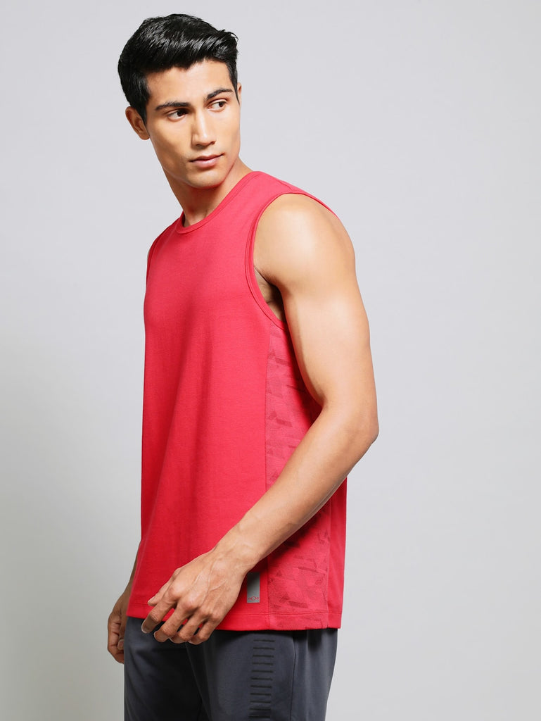 Team Red JOCKEY Men's Round Neck Half Sleeve T-Shirt