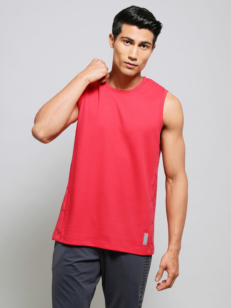 Team Red JOCKEY Men's Round Neck Half Sleeve T-Shirt