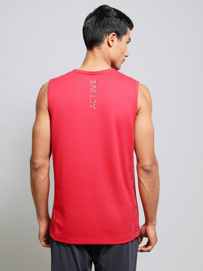 Team Red JOCKEY Men's Round Neck Half Sleeve T-Shirt