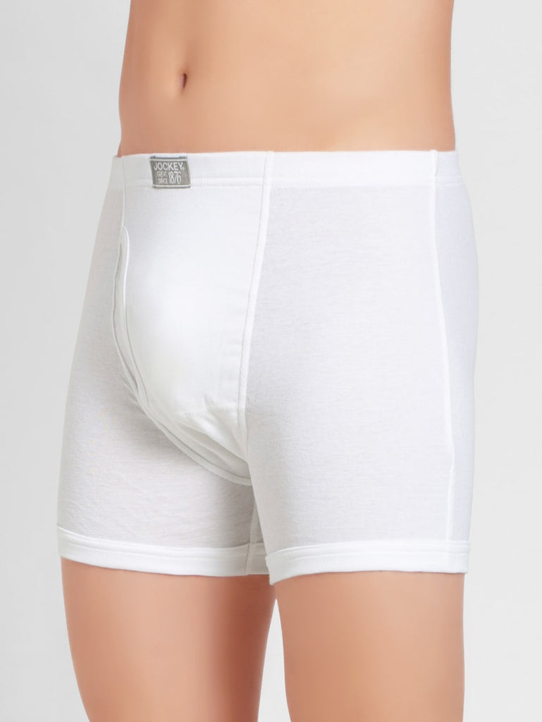 White JOCKEY Men's Solid Boxer Brief