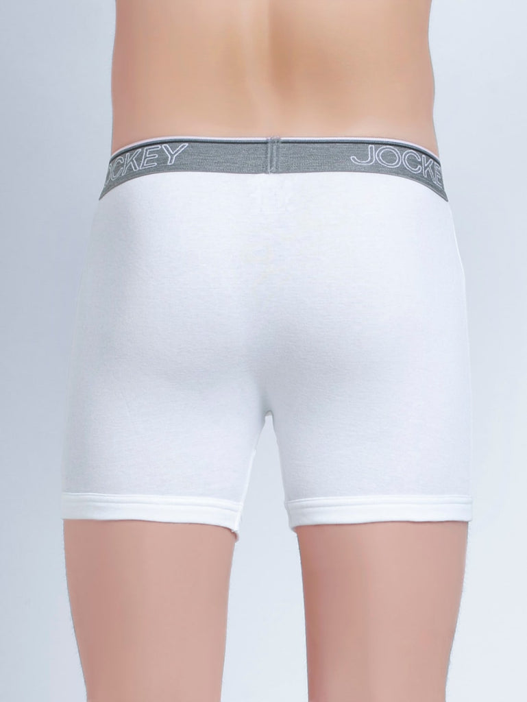 White jockey Solid Boxer Brief Underwear Men